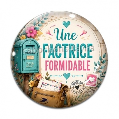 Cabochon Verre - une factrice formidable