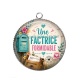 Pendentif Cabochon Argent - une factrice formidable