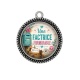 Pendentif Cabochon Argent - une factrice formidable