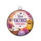 Pendentif Cabochon Argent - une factrice formidable
