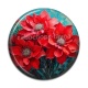 Cabochon Résine - fleur rouge