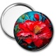 Miroir de poche - fleur rouge