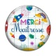 Cabochon Verre - merci maîtresse