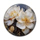 Cabochon Résine - fleur blanche