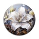 Cabochon Verre - fleur lys