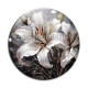 Cabochon Verre - fleur lys