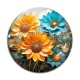 Cabochon Verre - tournesol