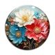 Cabochon Verre - fleur 