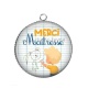 Pendentif Cabochon Argent - merci maîtresse