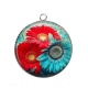 Pendentif Cabochon Argent - tournesol