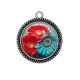 Pendentif Cabochon Argent - tournesol