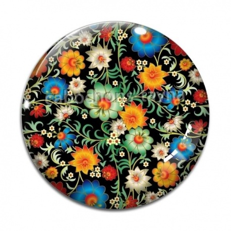Cabochon Verre - fleur