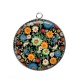 Pendentif Cabochon Argent - fleur