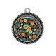 Pendentif Cabochon Argent - fleur