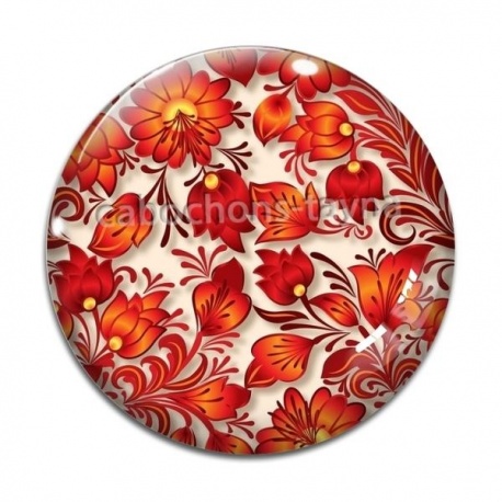 Cabochon Verre - fleur