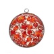 Pendentif Cabochon Argent - fleur
