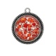 Pendentif Cabochon Argent - fleur