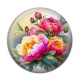 Cabochon Résine - fleur pivoine