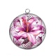 Pendentif Cabochon Argent - lys