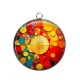 Pendentif Cabochon Argent - Fond avec rond