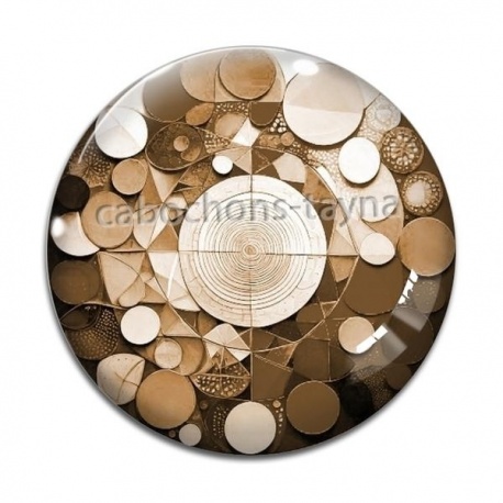 Cabochon Verre - Fond avec rond