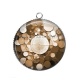 Pendentif Cabochon Argent - Fond avec rond