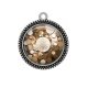Pendentif Cabochon Argent - Fond avec rond