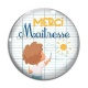 Cabochon Verre - merci maîtresse
