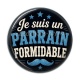 Cabochon Résine - je suis un parrain formidable