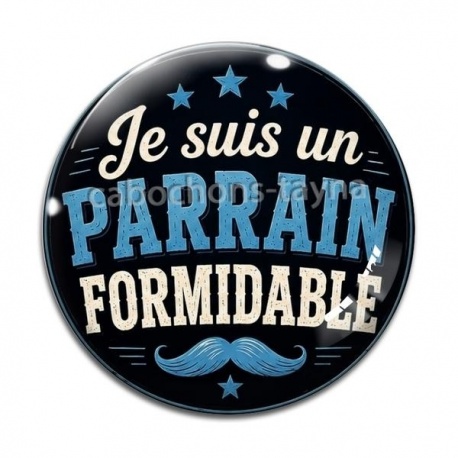 Cabochon Verre - je suis un parrain formidable