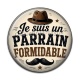 Cabochon Résine - je suis un parrain formidable