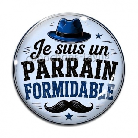 Cabochon Verre - je suis un parrain formidable