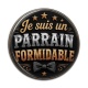 Cabochon Résine - je suis un parrain formidable