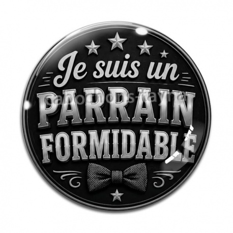 Cabochon Verre - je suis un parrain formidable