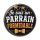 Cabochon Résine - je suis un parrain formidable