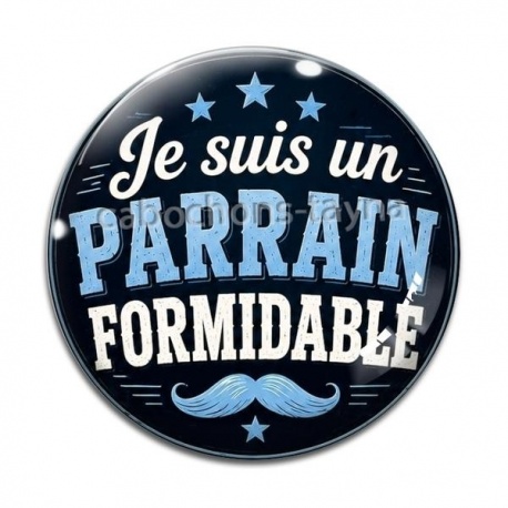 Cabochon Verre - je suis un parrain formidable