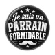 Cabochon Résine - je suis un parrain formidable