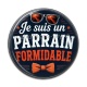 Cabochon Résine - je suis un parrain formidable