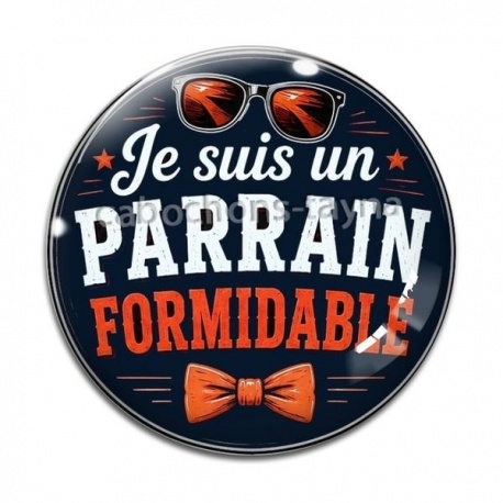 Cabochon Verre - je suis un parrain formidable