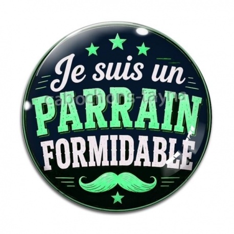 Cabochon Verre - je suis un parrain formidable