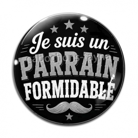 Cabochon Verre - je suis un parrain formidable