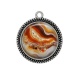 Pendentif Cabochon Argent - fond pierre