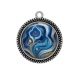 Pendentif Cabochon Argent - fond pierre