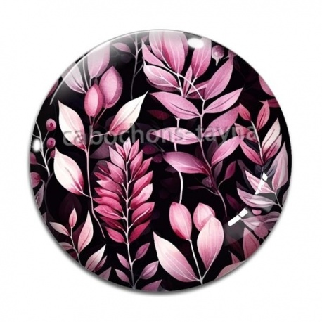 Cabochon Verre - feuille