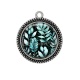 Pendentif Cabochon Argent - feuille