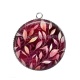 Pendentif Cabochon Argent - feuille