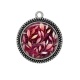 Pendentif Cabochon Argent - feuille