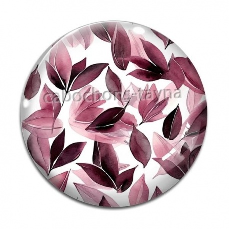 Cabochon Verre - feuille