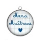 Pendentif Cabochon Argent - merci maîtresse