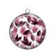 Pendentif Cabochon Argent - feuille